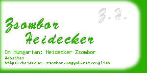 zsombor heidecker business card